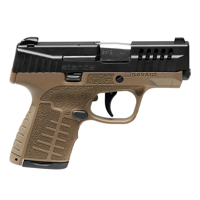 Savage Arms Stance FDE Night Sights Handgun 9mm Luger 7 & 8rd Magazine 3.2″ Barrel FDE