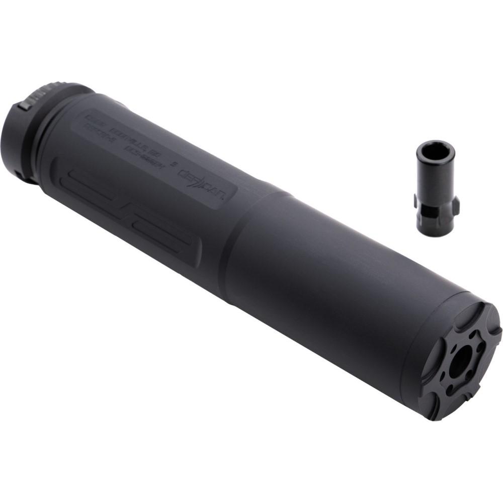 CMMG Defcan 9 Direct Thread Suppressor 9mm Luger 1/2×28 Black with HUB Adaptor