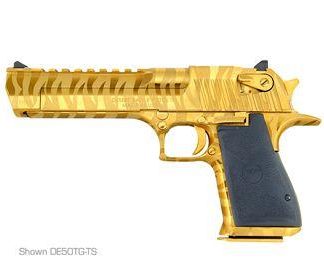 DESERT EAGLE .44 MAGNUM  6′ 8RD TITANIUM GOLD STIPE