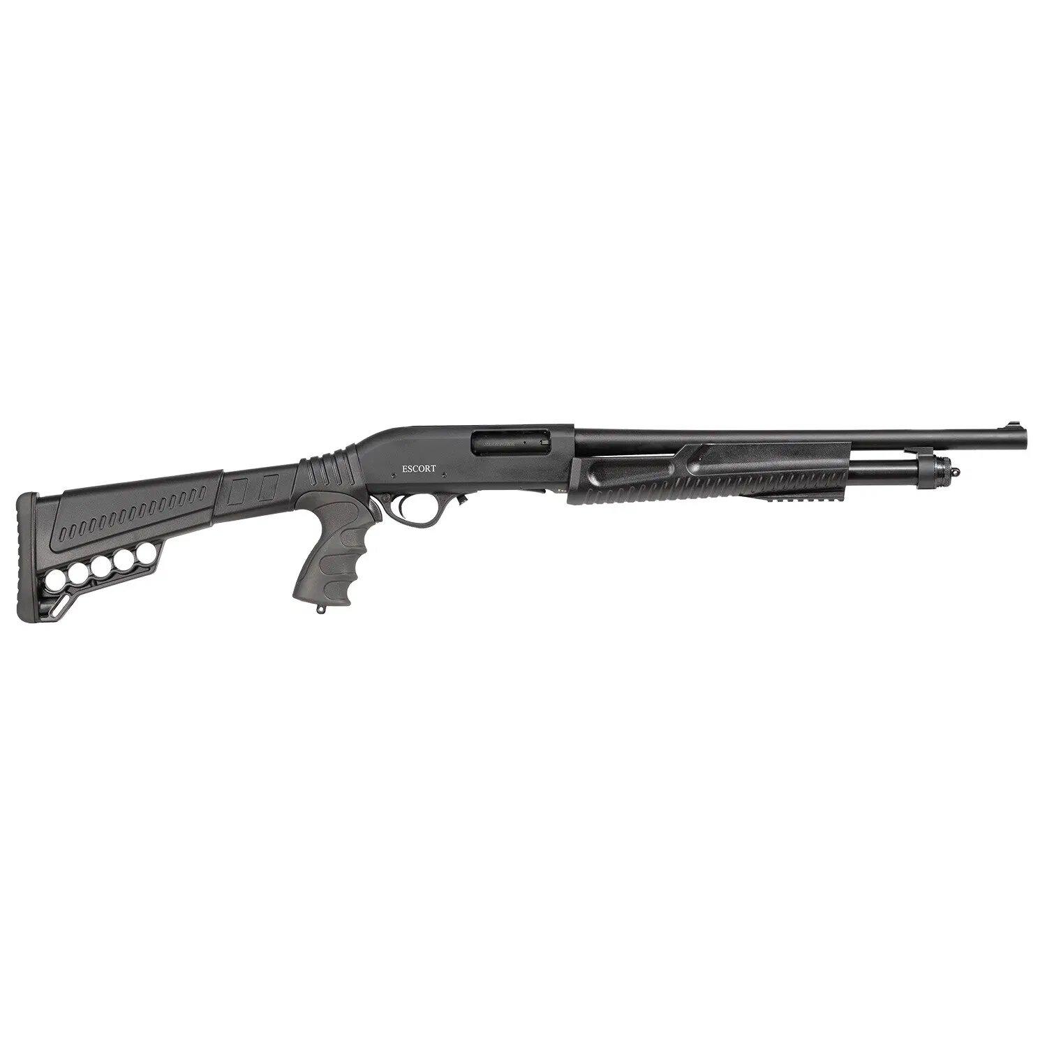 Escort Slugger Tactical Pump Shotgun 12ga 3″ Chamber 5rd Capacity 18″ Barrel Black Synthetic Stock