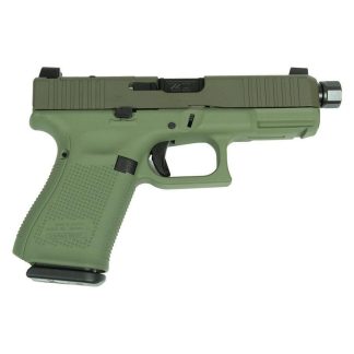 Glock V-Series Model 19 OD Green Cerakote Handgun 9mm Luger 15rd Magazines (3) 4.6″ Threaded Barrel Austria Made