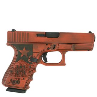 Glock 19 Gen 3 Custom “Texas Orange” Compact Handgun 9mm Luger 15rd Magazines (2) 4.02″ Barrel USA