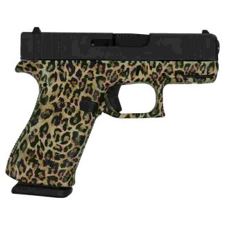 Glock 43X Leopard Print Frame Handgun 9mm Luger 10rd Magazines(2) 3.4″ Barrel Accessory Rail USA Made