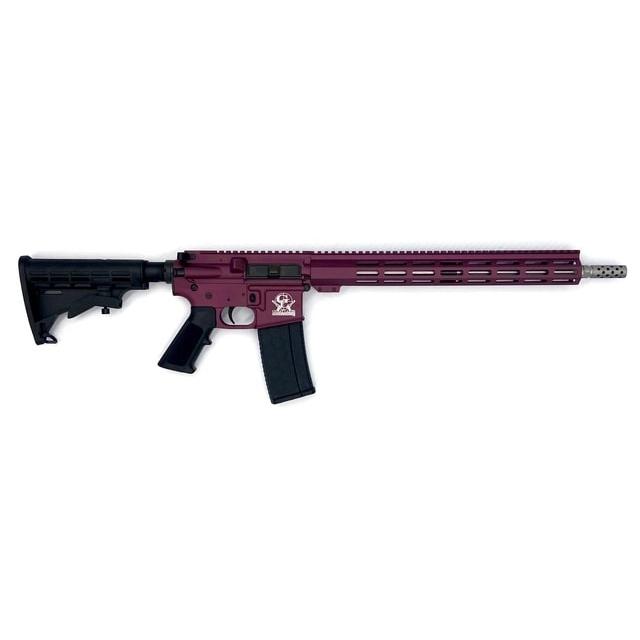 GLFA AR-15 Rifle .223 Wylde 30rd Magazine 16″ Stainless Steel Black Cherry Frame
