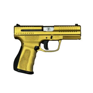 FMK G3 Trump Signature Handgun 9mm Luger 14rd Magazines(2) 3.87″ Barrel Optic Ready Gold and silver Cerakote