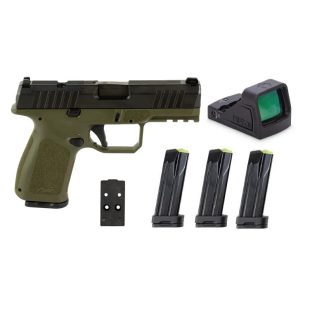 Rost Martin RM1C Handgun Bundle 9mm Luger 15rd (4) Magazines 4″ Barrel OD Green Viridian Red Dot Pistol Case