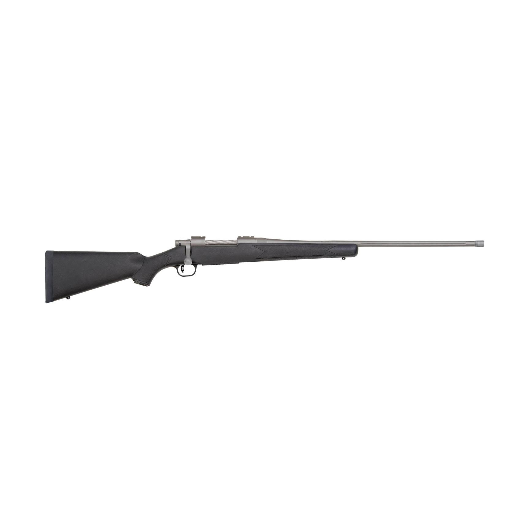 Mossberg Patriot Stainless Cerakote Rife 7mm PRC 3rd Capacity 24” Threaded Barrel Black Synthetic Stock