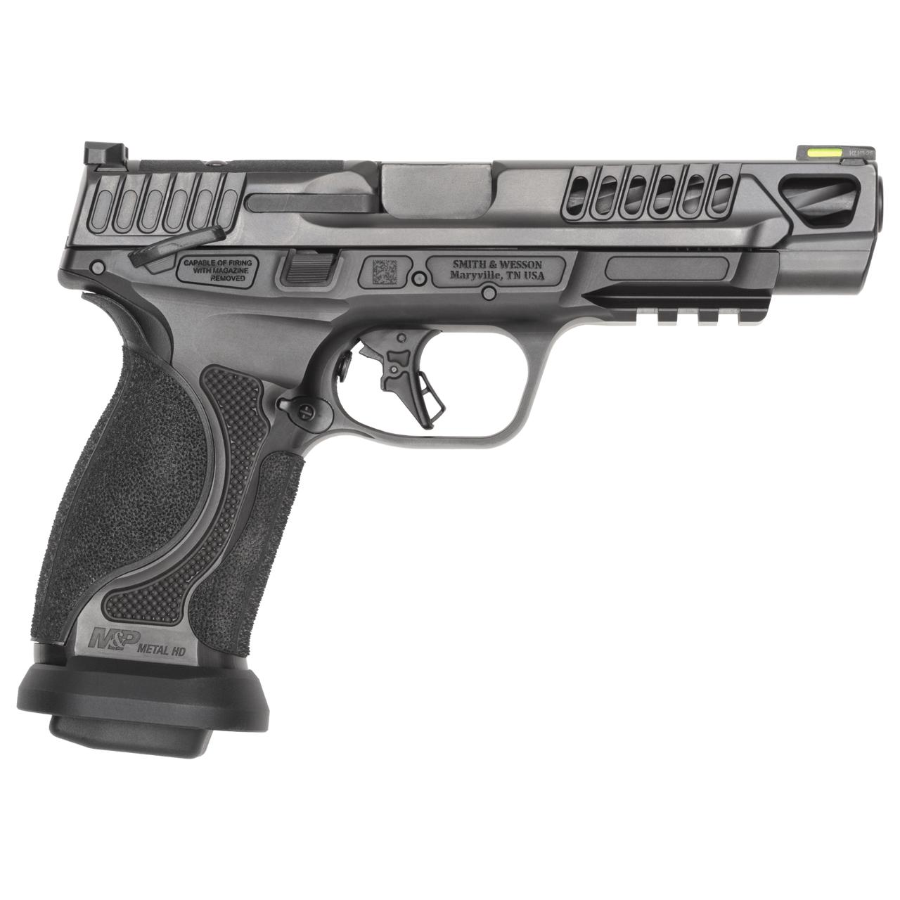 S&W M&P9 M2.0 Competitor HD Handgun 9mm Luger 10rd Magazines(4) 5″ Barrel Optic Ready Thumb Safety Black Steel Frame