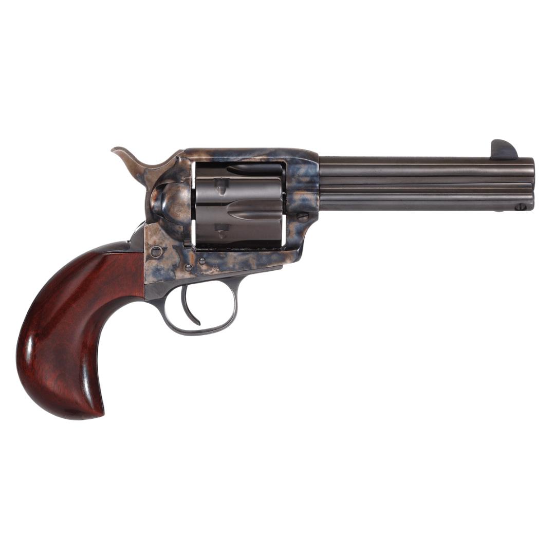 Taylor & Company 1873 Cattleman Handgun .357 Mag/.38 Spl 6rd Capacity 4.75″ Blued Barrel Case Hardened Frame Wood Grip