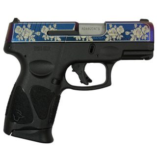 Taurus G3C “Guns & Roses Engraved Mongoose Purple” Handgun 9mm Luger 12rd Magazines(2) 3.26” Barrel