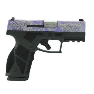 Taurus GX2 “Purple Paisley” Handgun 9mm Luger 13rd Magazines (2) 3.38″ Barrel Black Frame/Custom Slide