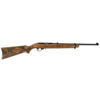Ruger 10/22 Custom Engraved American Made- Farm Carbine Rifle .22 LR 10rd Magazine 18.5″ Barrel Wood
