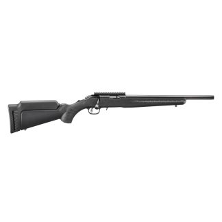 Ruger American Rimfire Rifle .22 WMR 9rd Magazine(1) 16.1″ Threaded Barrel Black Synthetic Stock