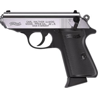 Walther PPK/s Handgun .22 LR 10rd Magazine 3.3″ Threaded Barrel Two-Tone Black Stainless
