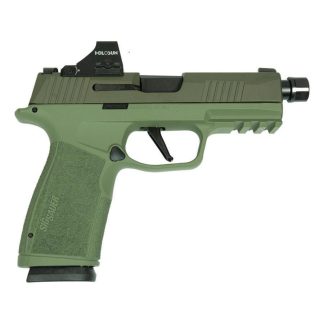Sig Sauer P365 XMacro Handgun 9mm Luger 17rd Magazines (2) 3.7″ Barrel Two Tone Green TB with Optic