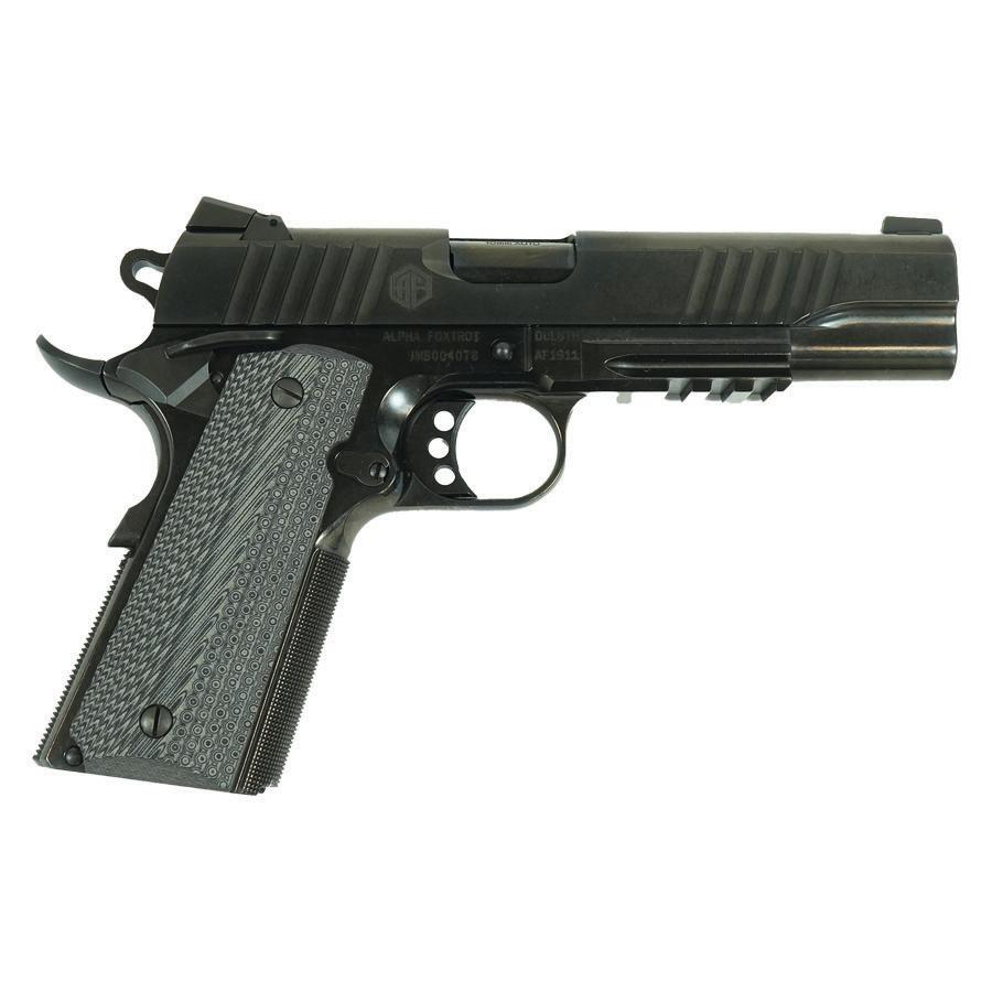 Alpha Foxtrot AF1911 Enhanced 70 Series Handgun 10mm 7rd Magazine 5″ Barrel Black Novak Sights