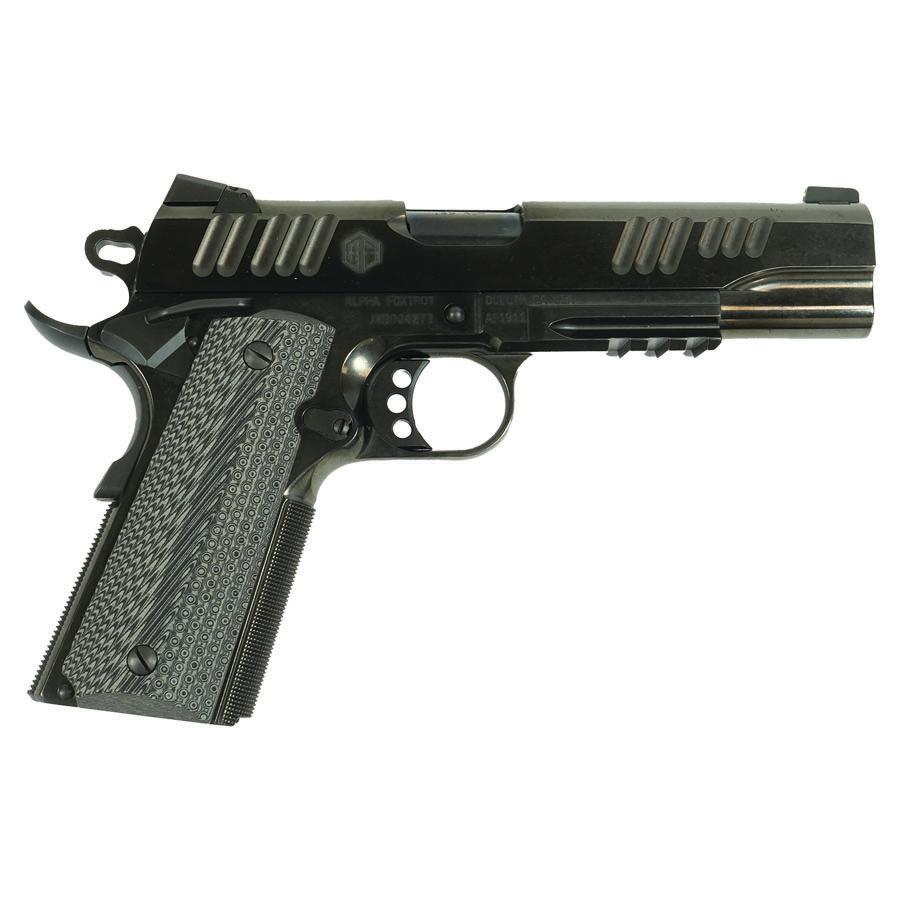 Alpha Foxtrot AF1911 70 Series Handgun .45 ACP 8rd Magazine 5″ Barrel Black Novak Sights Polished Finish