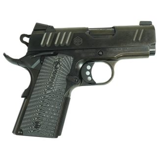 Alpha Foxtrot AF1911 70 Series Handgun .45 ACP 7rd Magazine 3.25″ Barrel Black Novak Sights Polished DLC Finish
