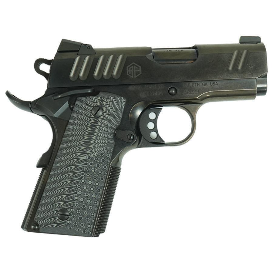 Alpha Foxtrot AF1911 70 Series Handgun .45 ACP 7rd Magazine 3.25″ Barrel Black Novak Sights Polished DLC Finish