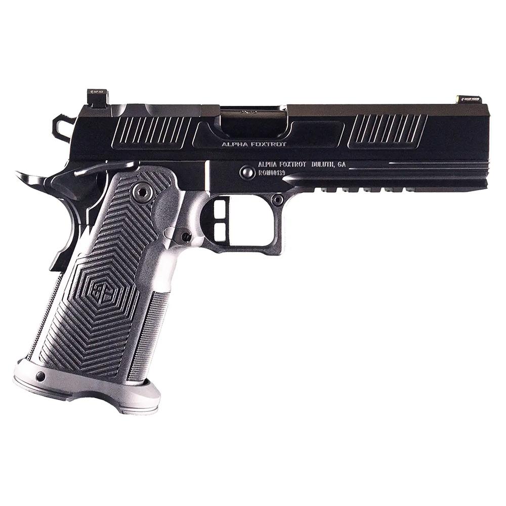 Alpha Foxtrot AF1911 Romulus Handgun 9mm Luger 20rd Magazine 5″ Barrel Black RMS-c Cut