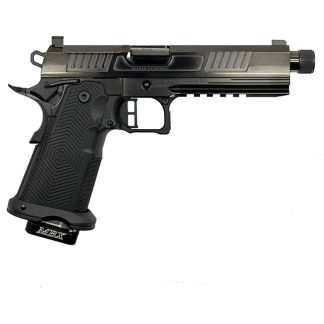 Alpha Foxtrot AF1911 Romulus Handgun 9mm Luger 17 & 20rd Magazines 5″ Threaded Barrel Polished DLC Black RMSc Cut