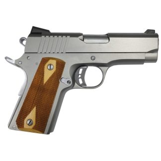 Rock Island Armory Rock 1911 Standard CS Handgun 9mm Luger 8rd Magazine 3.6″ Barrel Stainless Steel with Wood Grip