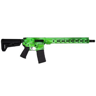 Shark Coast Tactical “Anime- Green” Rifle 5.56mm 10rd Magazine 16″ Barrel 15″ MLOK Handguard California Compliant