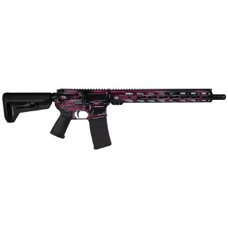 Shark Coast Tactical “Anime- Black Cherry” Rifle 5.56mm 10rd Magazine 16″ Barrel 15″ MLOK Handguard California Compliant