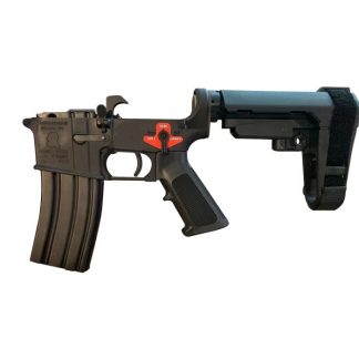 Franklin Armory BFSIII Equipped PISTOL Complete AR15 Lower Receiver – Black | Installed AR-ESSENTIALS Binary Trigger | SBA3 Brace