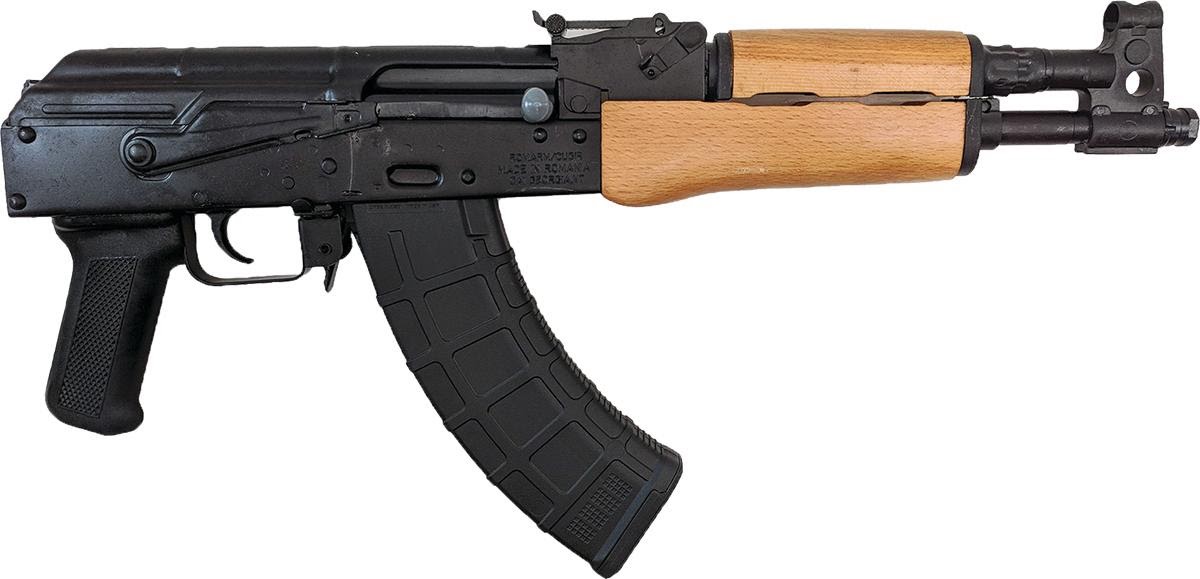 Century Arms Romanian Draco Stamped AK-47 Pistol – Black | 7.62×39 | 12.25″ Barrel | Wood Handguard