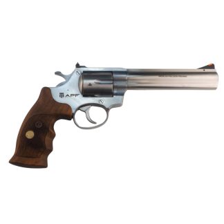 AMERICAN PREC FIREARMS R1 REVOLVER HGR 357 MAG 6 IN BBL STAINLESS 6 SHOT WOOD COMBAT GRIPS