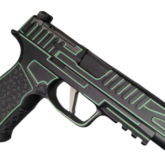 SIG SAUER P365 FUSE 9MM 4.3″ BLACK/LIME GREEN OUTLINE O.R. 1-17RD, 2-21RD