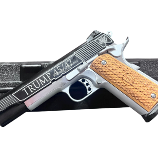 AMERICAN CLASSIC GOVERNMENT 1911 5″ 9MM TRUMP 45/47 CHROME/BLACK 8RD