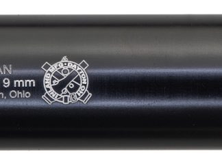 INLAND I-CAN 6″ Aluminum Black Type III Anodized Black 9mm Suppressor, 1/2×28 direct thread base