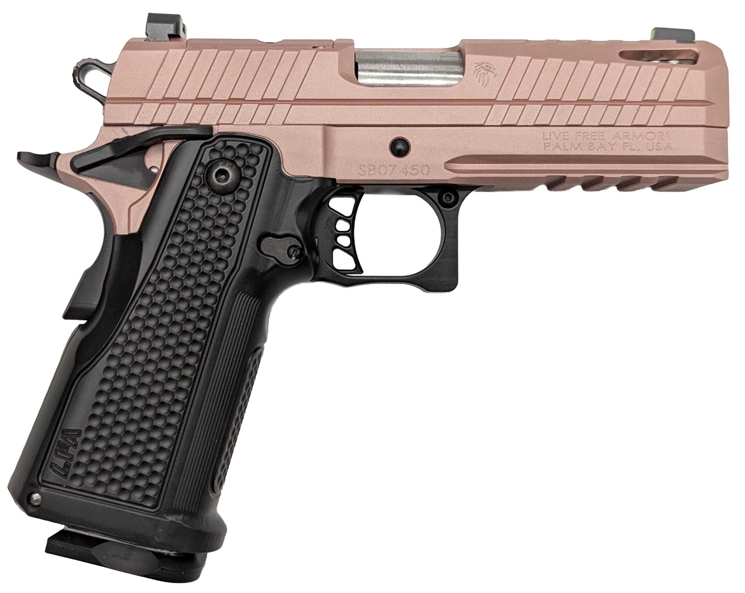 LFA Apollo 11 Compact Pistol – 9mm | Rose Blush |Aluminum Grip | 4.1″ | 1x17rd Mag